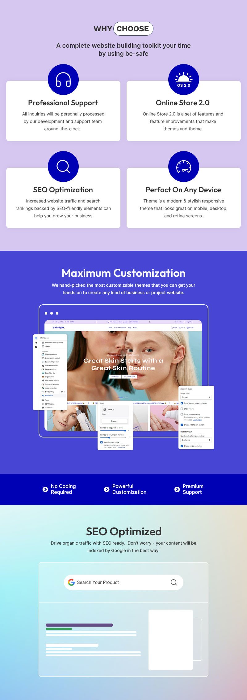 Skintight - 美容、化妆品和护肤品商店多用途 Shopify 2.0 响应式主题