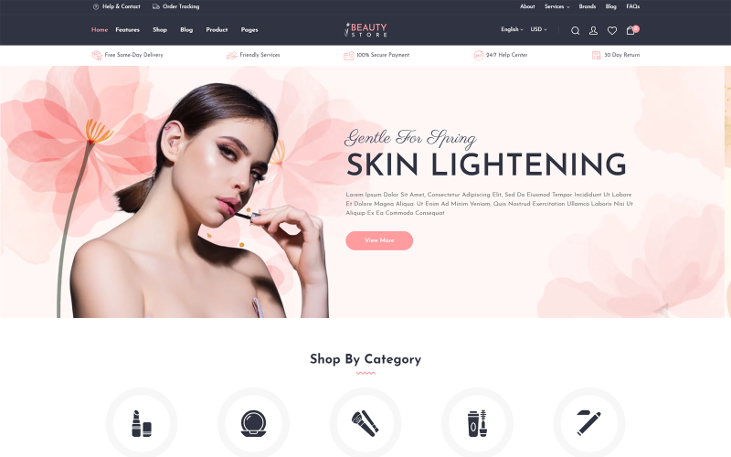 BeautyStore - 护肤品和化妆品 Shopify 2.0 主题