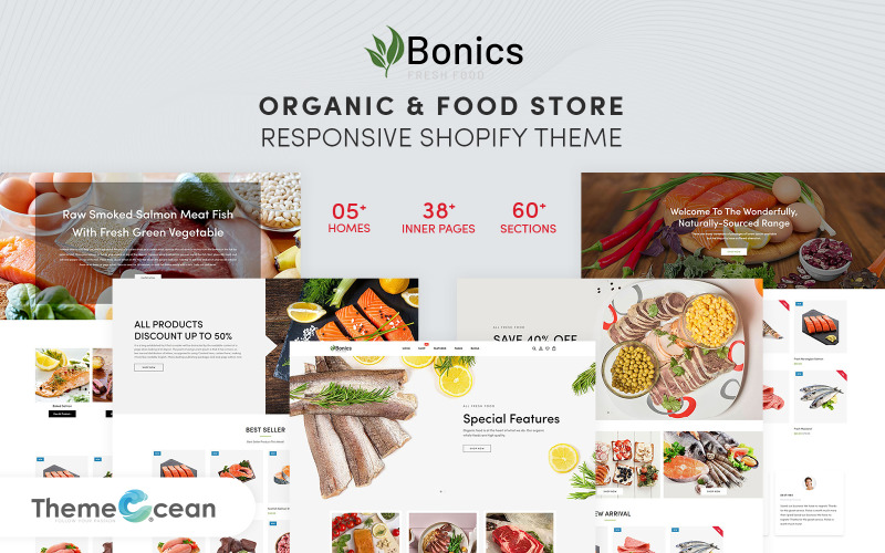 Bonics - 有机和食品商店 Shopify 主题 #220435