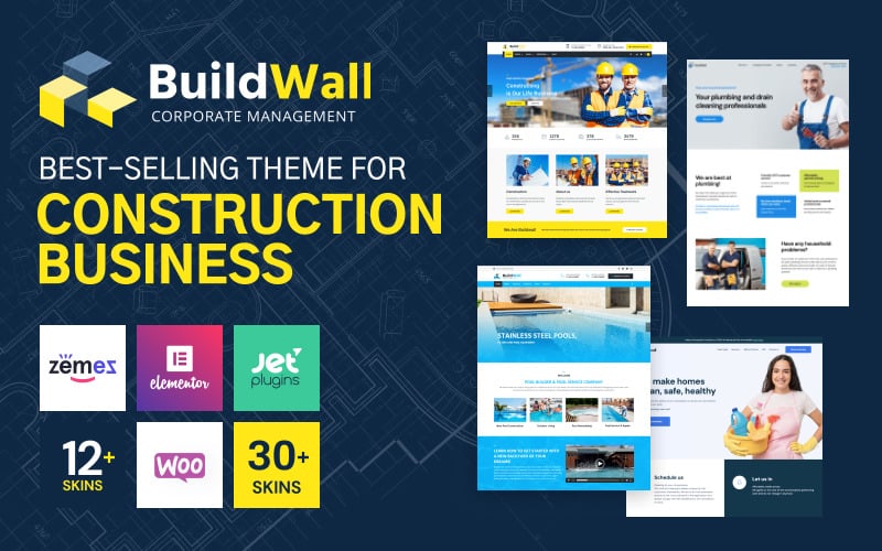BuildWall - 建筑公司多用途 WordPress 主题 #53591