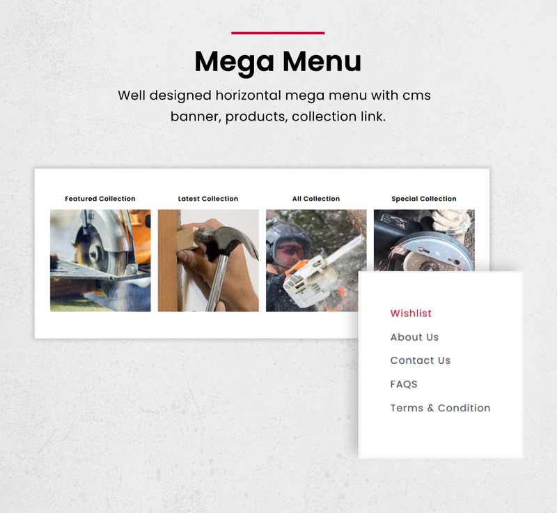 Toolza - Mega Parts Shopify 2.0 高级响应主题