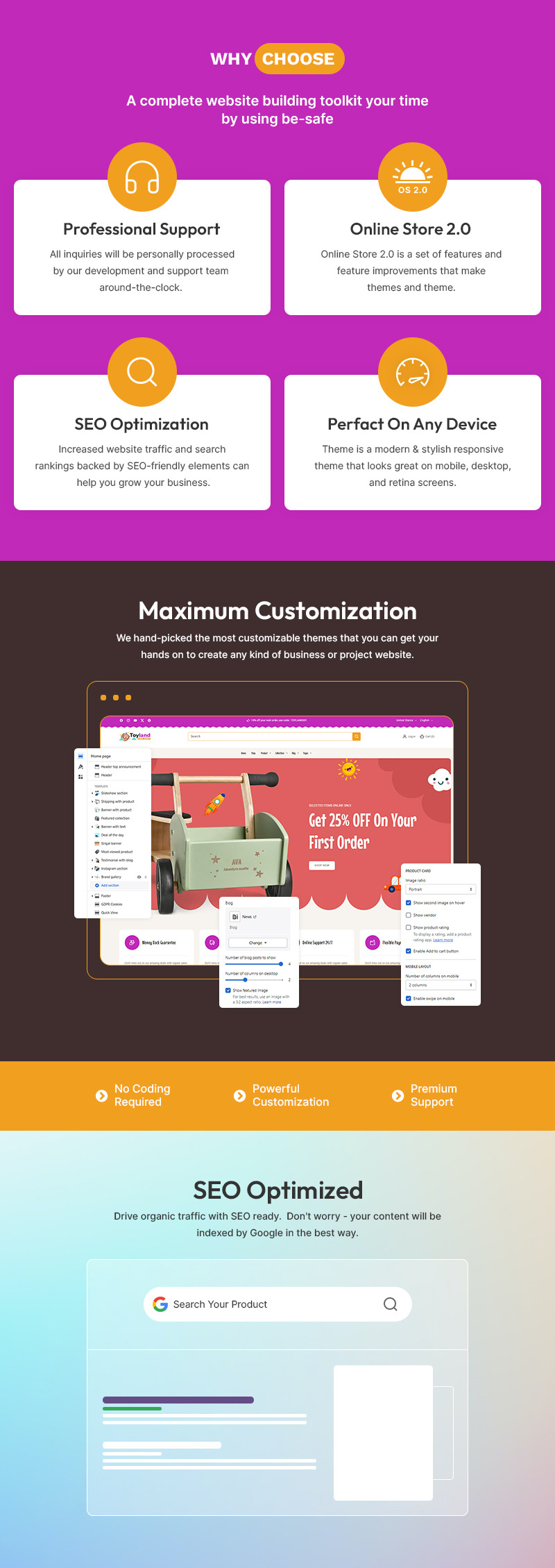 Toyland - 婴儿商店和儿童玩具商店多用途 Shopify 2.0 响应式主题