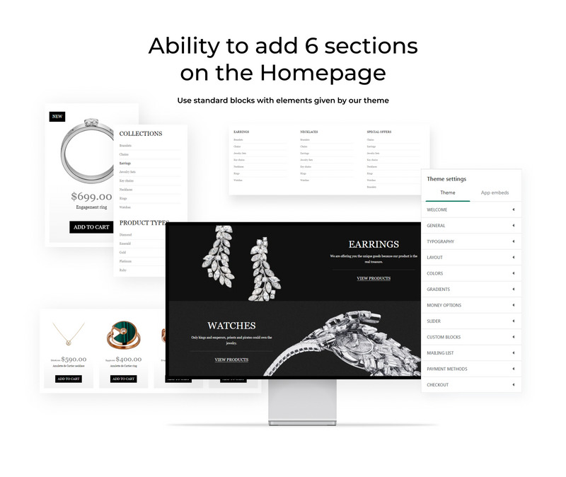 珠宝电子商务 Shopify 主题 #60058
