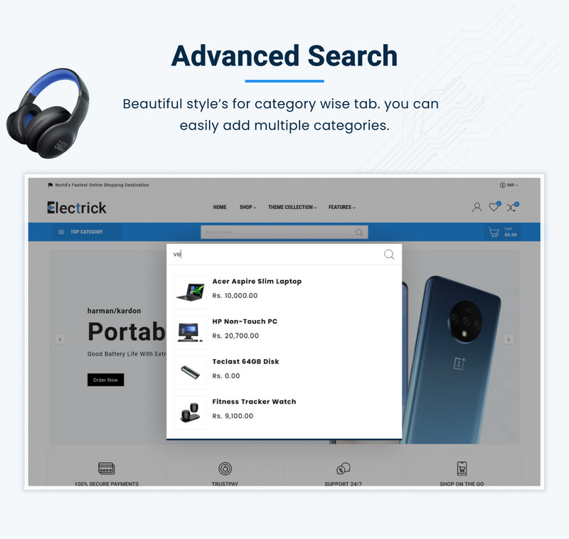 Electrick - Mega Electronics Shopify 2.0 超级商店