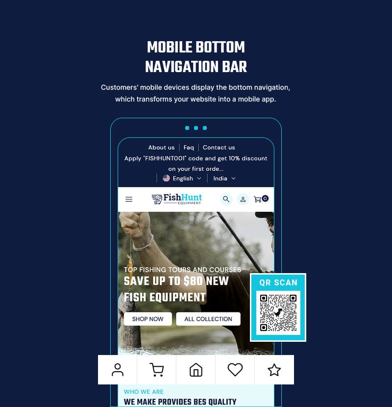 FishHunt - 钓鱼和武器装备店多功能 Shopify 2.0 响应式模板