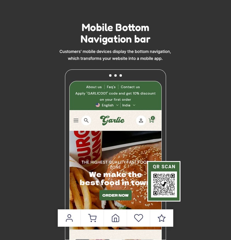 Garlic - 披萨、餐厅和快餐店多用途 Shopify 2.0 响应式主题