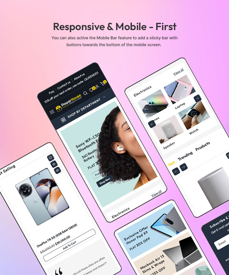 Powerhouse - 电子产品和小工具大型商店多用途 Shopify 2.0 响应式主题