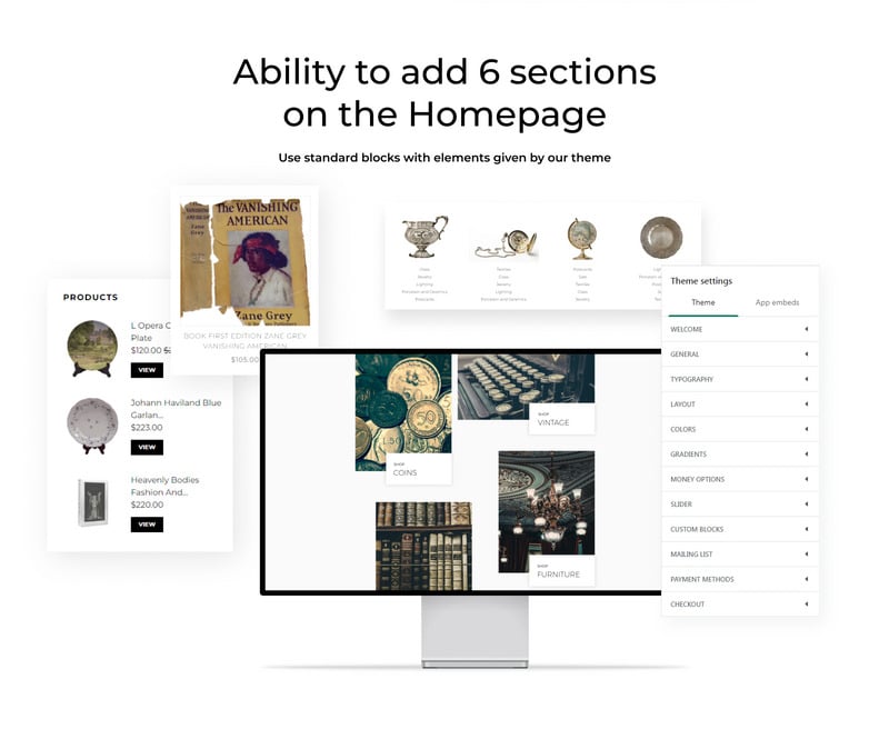 Auctiq-古董店清洁Shopify主题 #82574