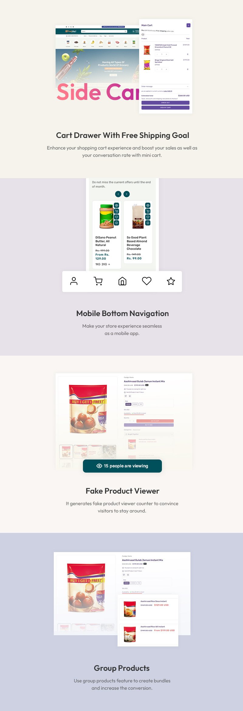 FreshMart - 有机食品、水果和蔬菜电子商务 Shopify 2.0 响应式主题