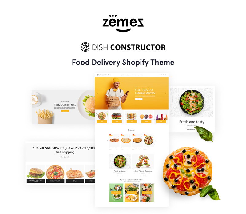 Dish Constructor - 食品和餐厅响应式在线商店 2.0 Shopify 主题