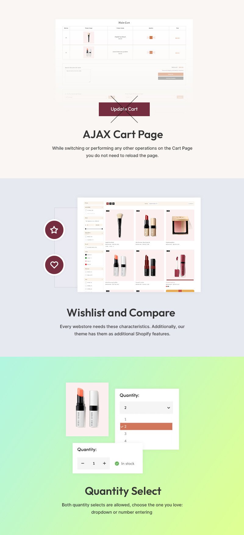 Skinpil - 化妆品、美容和护肤品商店多用途 Shopify 2.0 响应式主题