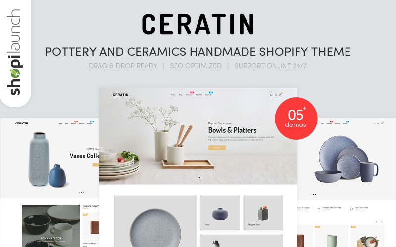 Ceratin-陶器和陶瓷手工Shopify主题 #94973