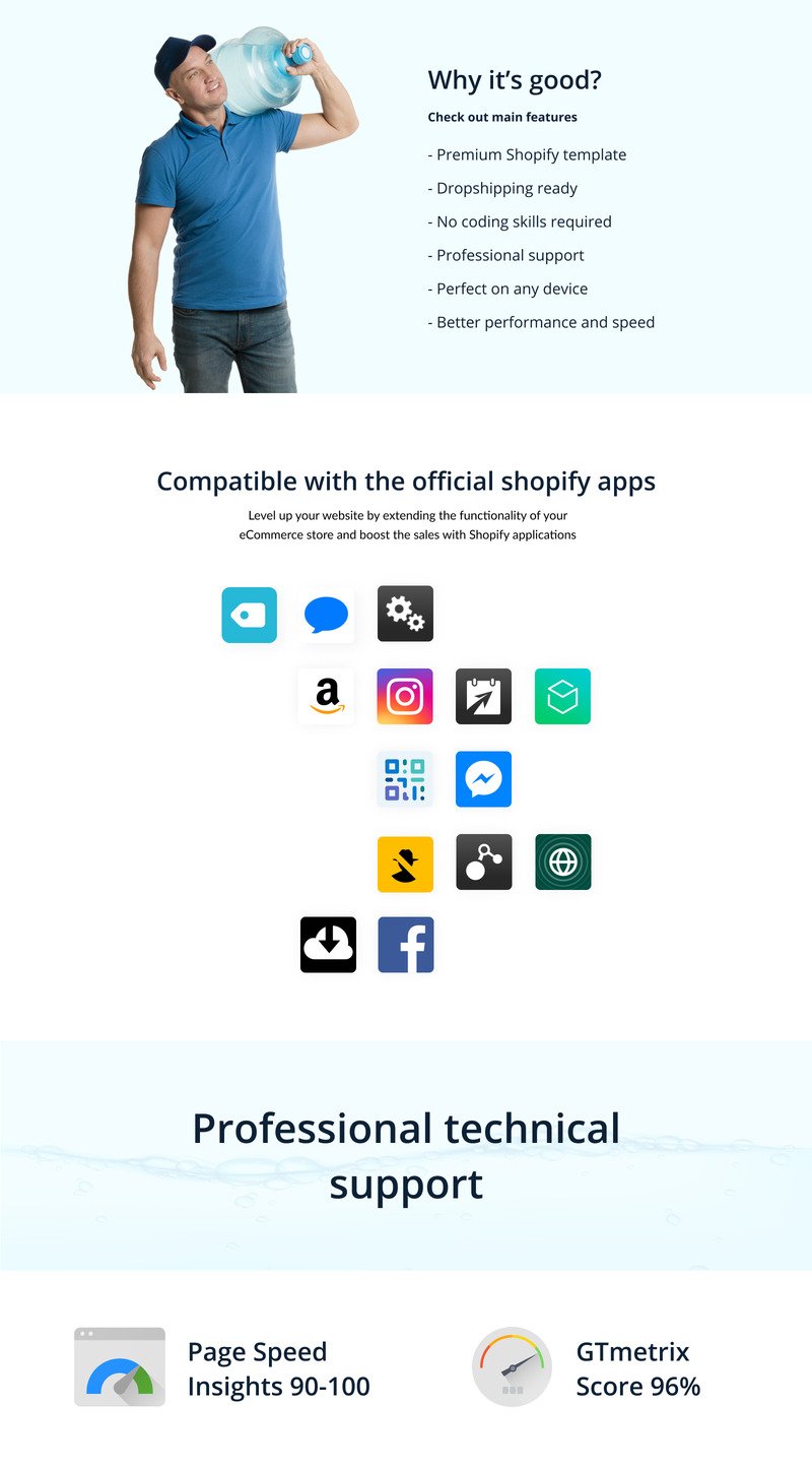 Poolar - Shopify 送水服务主题 #207743