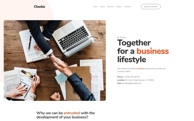 Checkiz-商业营销WordPress Elementor主题 #74110