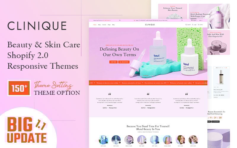 倩碧 - 美容、化妆品和护肤品商店多用途 Shopify 2.0 响应式主题