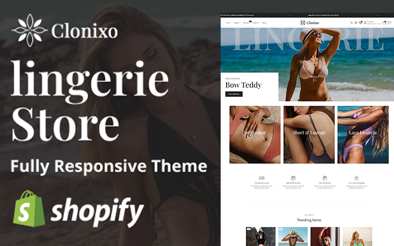 Clonixo - 内衣 Shopify 完全响应式主题 #346061