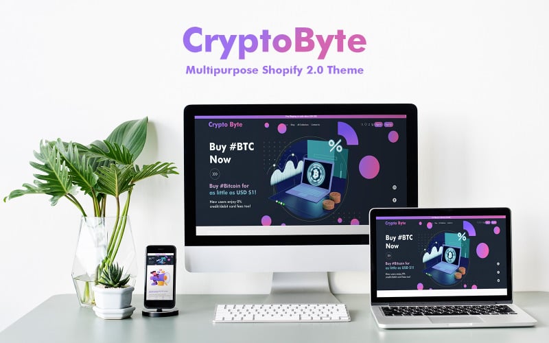 CryptoByte - 多用途 Shopify 2.0 主题 #351421