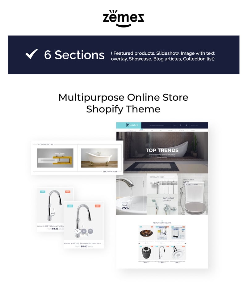 Plumbre - 管道和建筑零件商店 Shopify 主题 #61388