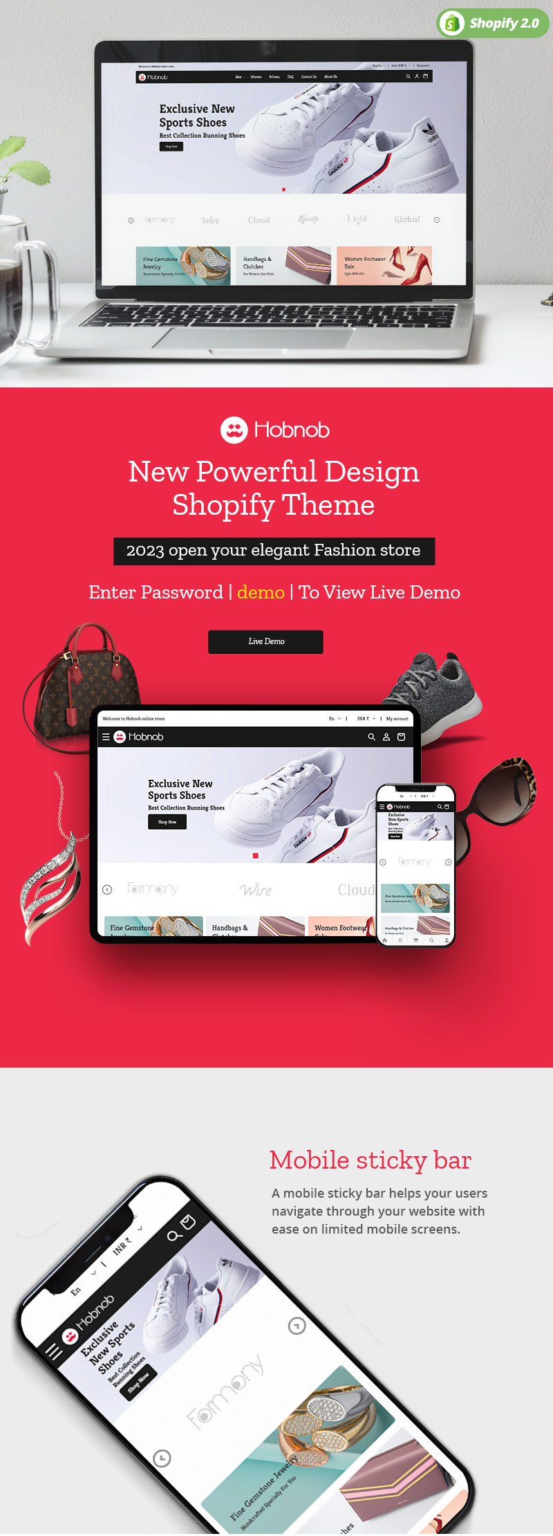 Hobnob Fashion Designer - 布鞋配饰 Shopify 高级主题