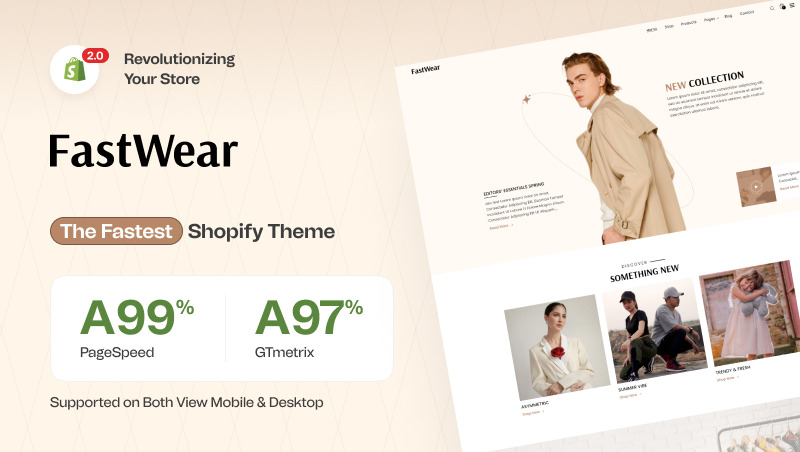Fast Wear - 时装店最小 Bootstrap Shopify 主题