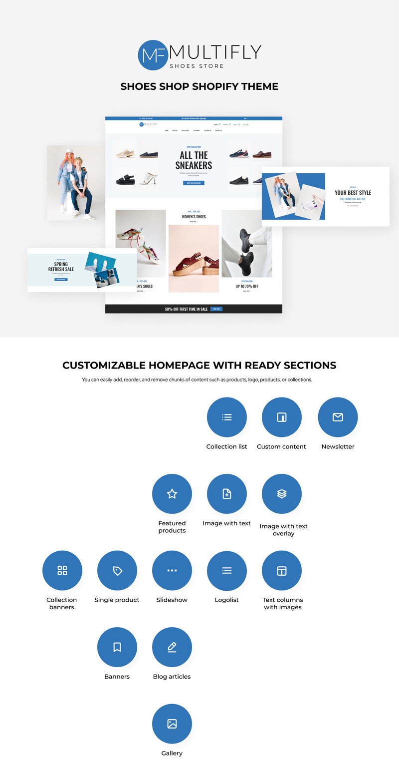 Multifly 主题品牌鞋 Shopify 模板 #187250