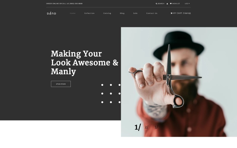 Dand-发廊多页现代Shopify主题 #82751