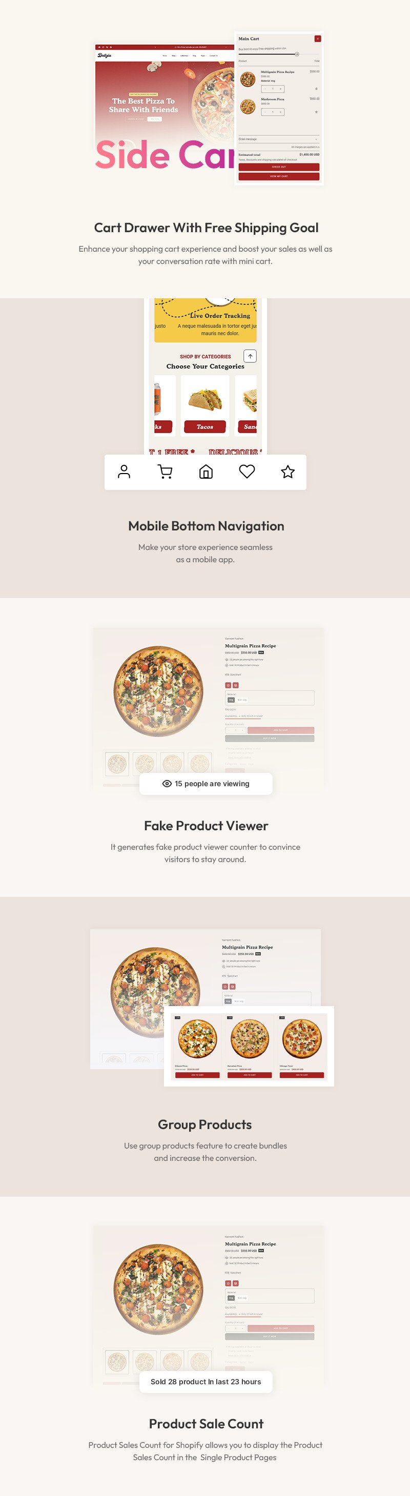 Delizia - 快餐、餐厅和咖啡店多用途 Shopify 2.0 响应式主题