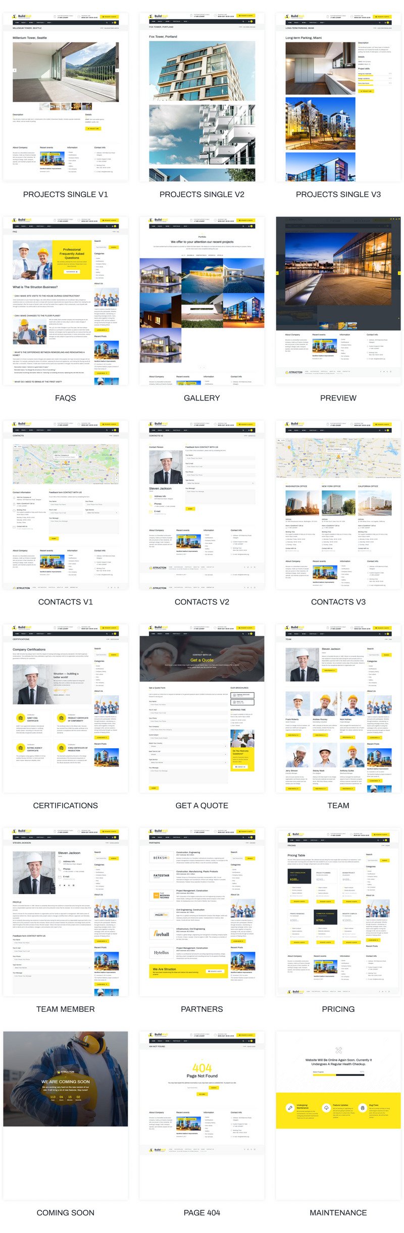 BuildWall - 建筑公司多用途 WordPress 主题 #53591