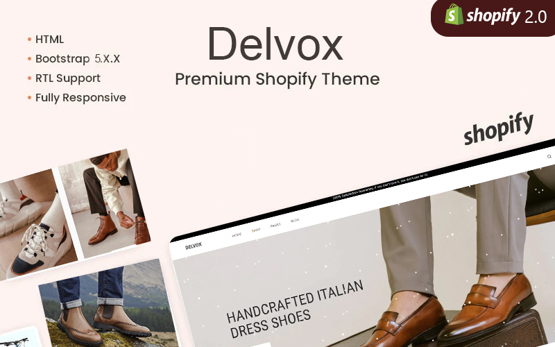 Delvox 鞋 |多用途 Shopify 主题 #358071