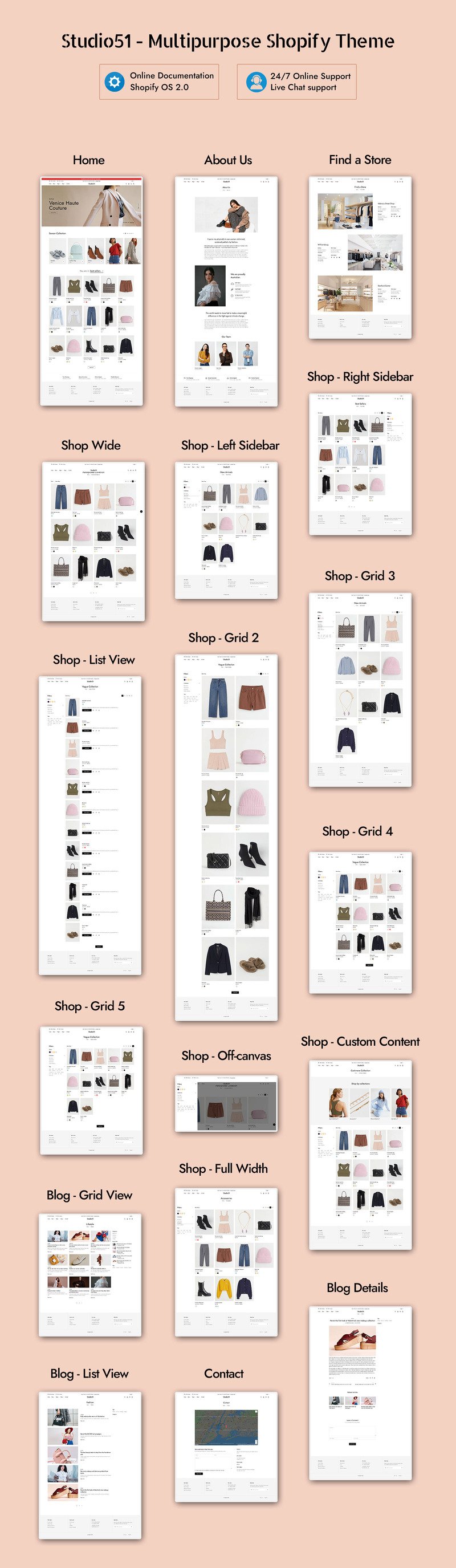 Studio51 - 时尚商店 Shopify 主题 #230895