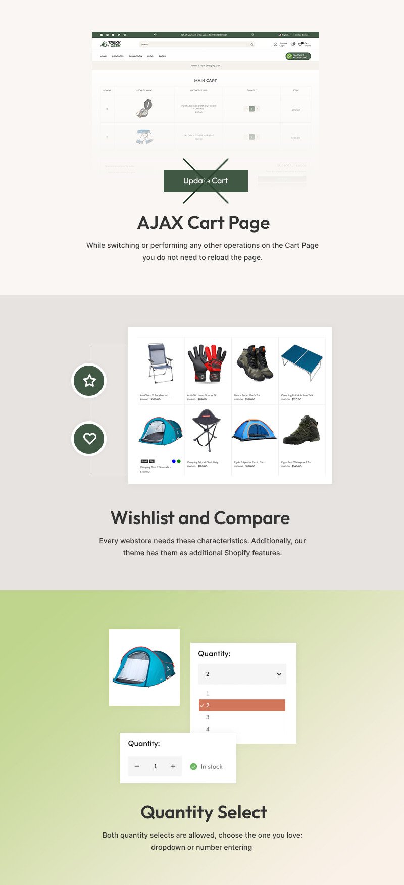 Trekk Geek - 探险旅行徒步露营商店多用途 Shopify 2.0 响应式主题