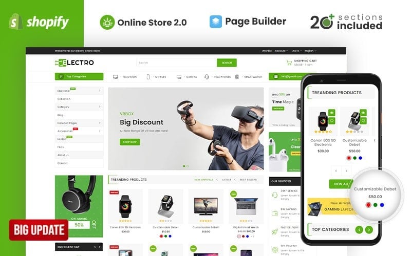电子产品 Shopify 主题 #82279