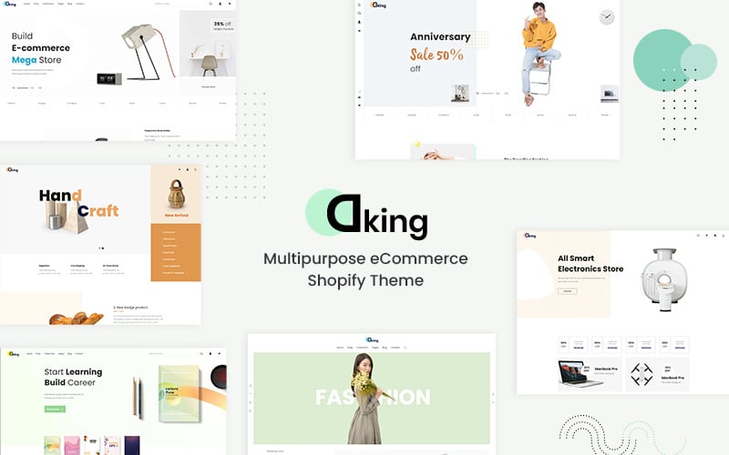 Dking-多用途电子商务 Shopify 主题 #189524