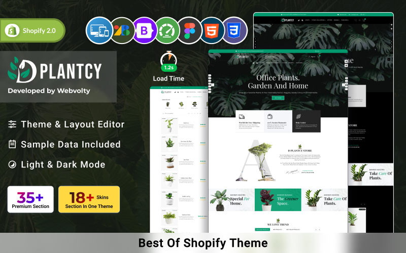 Dplantcy - 超级植物园 Shopify 2.0 主题 #288526
