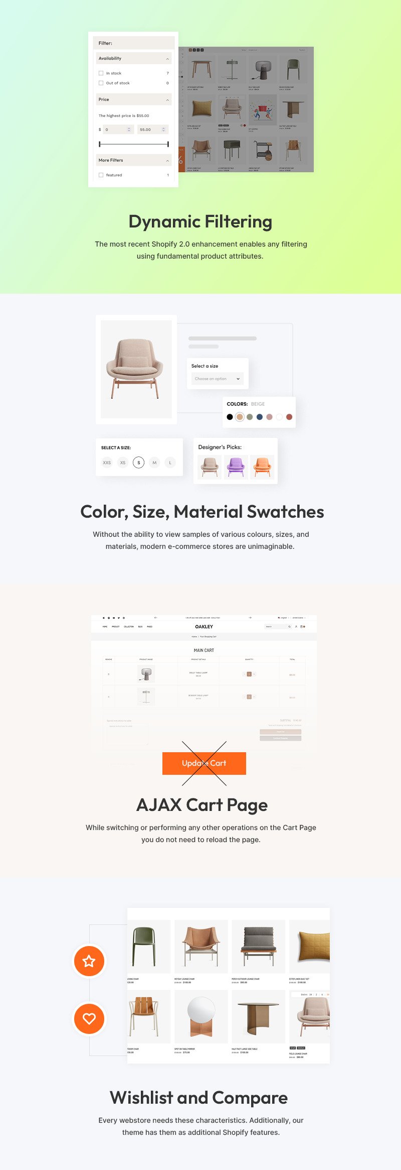 Oakley - 家居家具和室内装饰店多用途 Shopify 2.0 响应式主题