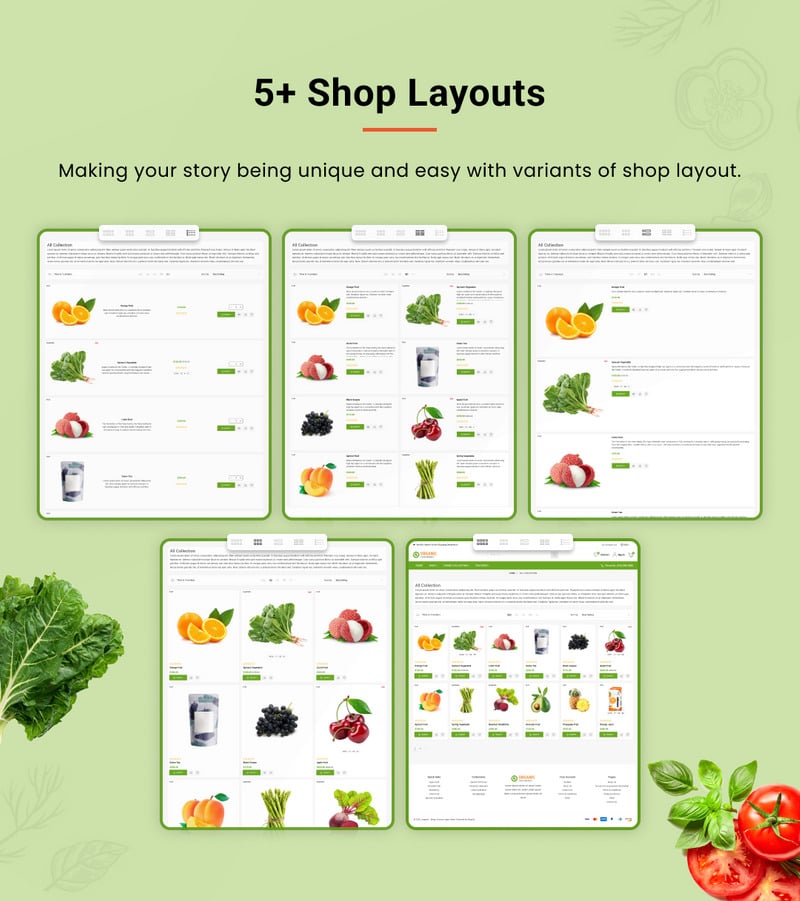 Organic Mega Food and Fresh Grocery Shopify 2.0 响应式模板