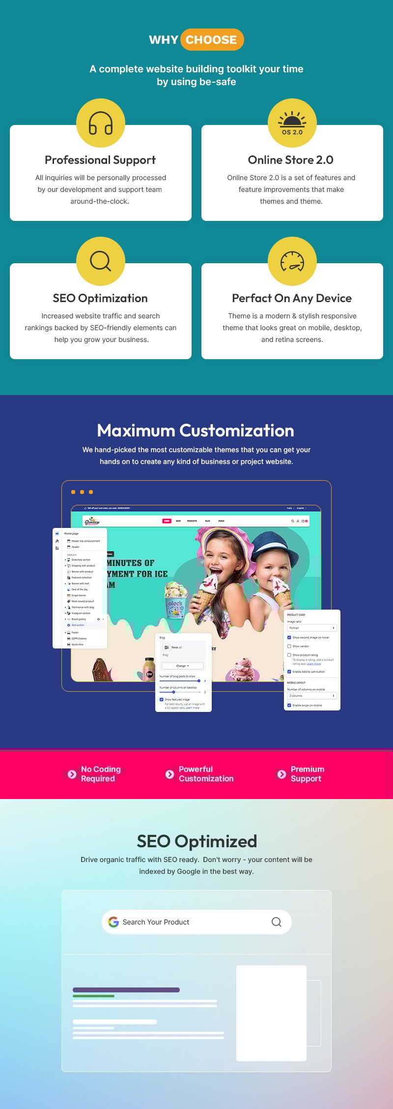 Sundaze - 夏季果汁和奶昔商店多用途 Shopify 2.0 响应式主题