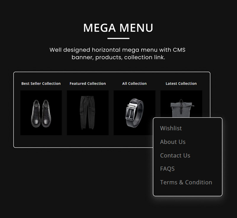 Brand Mega Fashion–Style Cloths–Shoes Shopify 2.0 高级响应主题