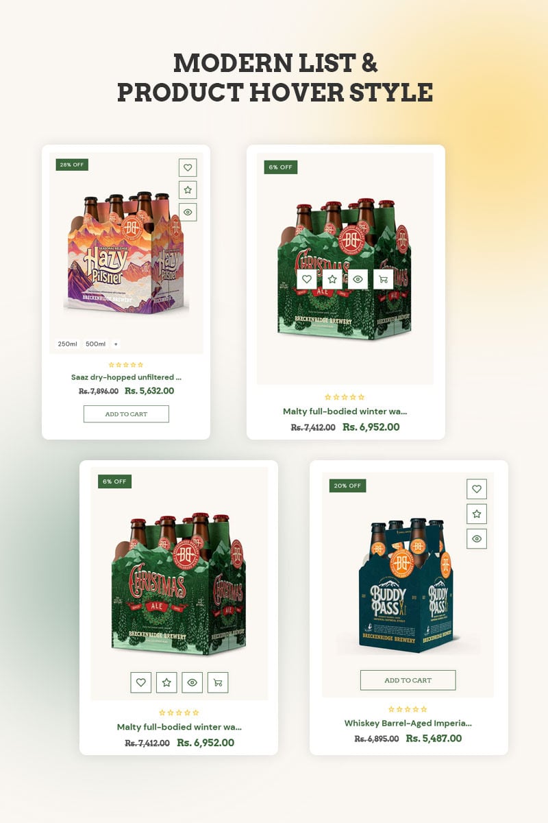 啤酒厂 - 酒精、啤酒和葡萄酒商店多功能 Shopify 2.0 响应式主题