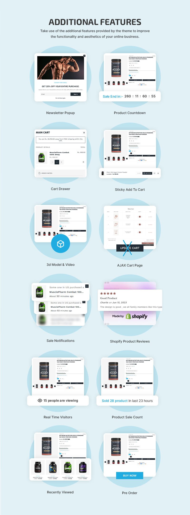 Fitworld - 健身房健身和万圣节时尚商店多用途 Shopify 2.0 响应式主题