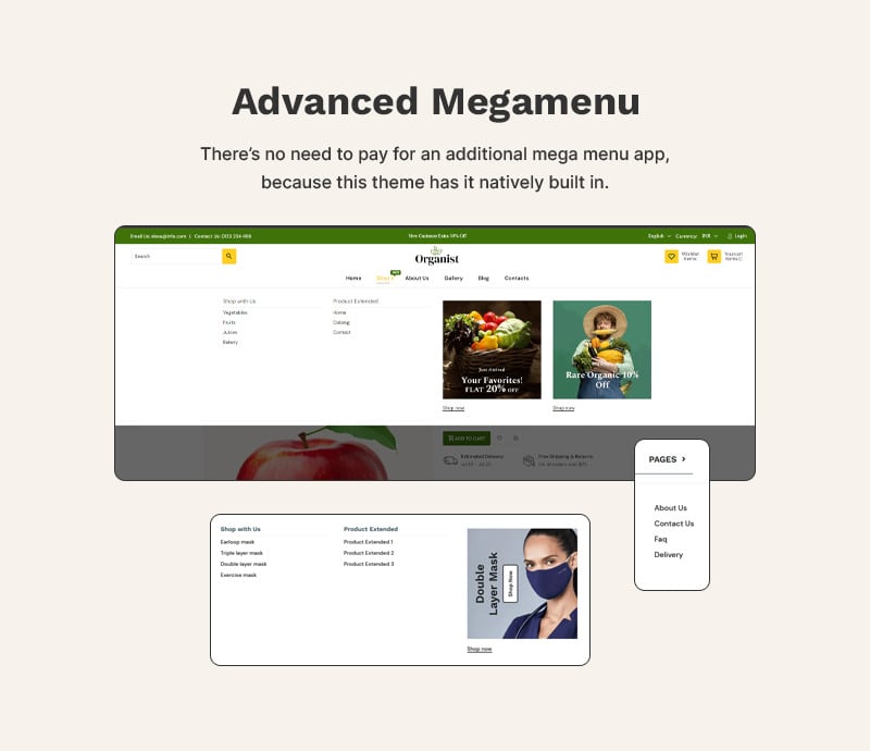 Organist - 有机水果和杂货店高级 Shopify 2.0 多功能响应式主题