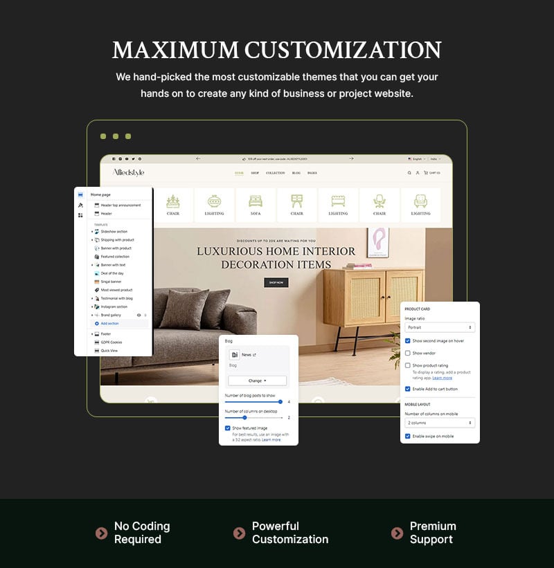 Aliiedstyle - 高级家具和家居装饰 Shopify 2.0 响应式主题