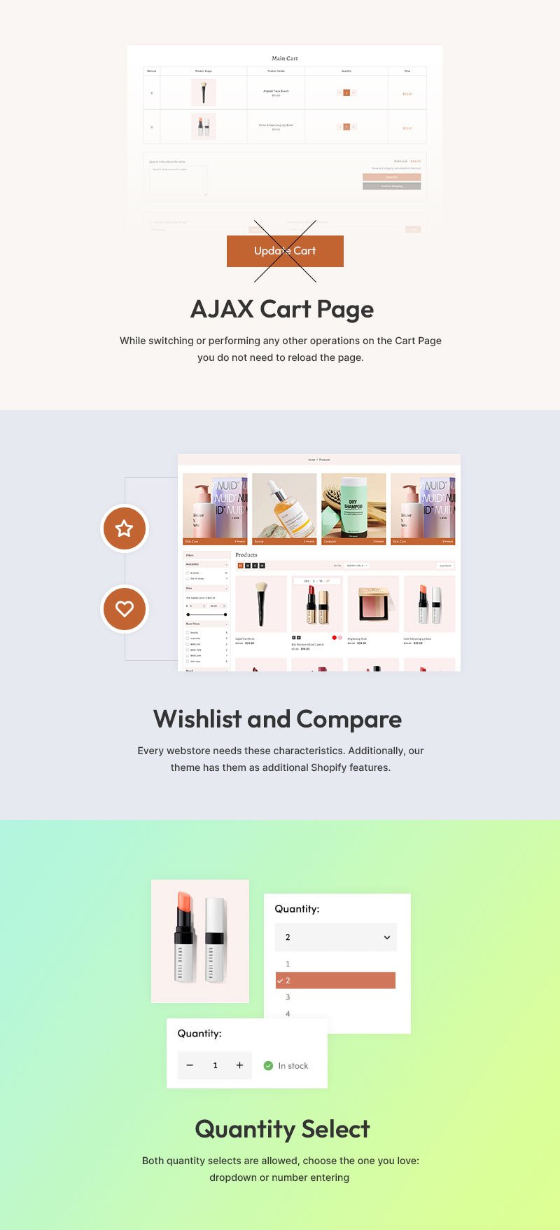 Glowsine - 化妆品、美容和护肤品化妆师多用途 Shopify 2.0 响应式主题