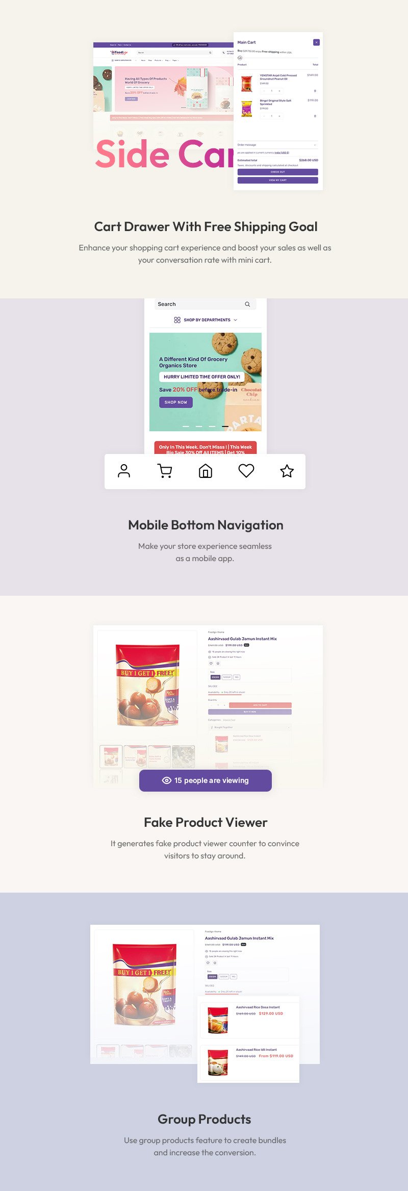 Foodigo - 有机食品和杂货店多用途 Shopify 2.0 响应式主题