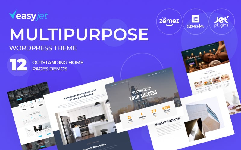 EasyJet - 多主页 WordPress 主题 #65626