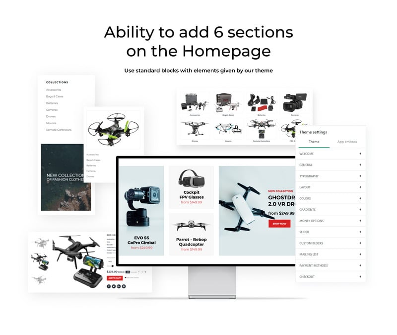 Drone & Go-pro Store Shopify 主题 #74855