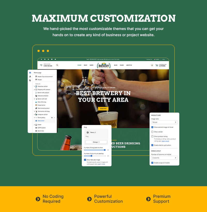 啤酒厂 - 酒精、啤酒和葡萄酒商店多功能 Shopify 2.0 响应式主题