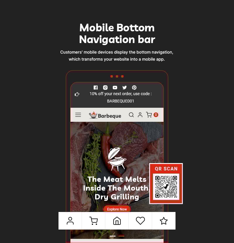 烧烤 - 烧烤、肉类食品和烧烤餐厅商店多用途 Shopify 2.0 响应式主题