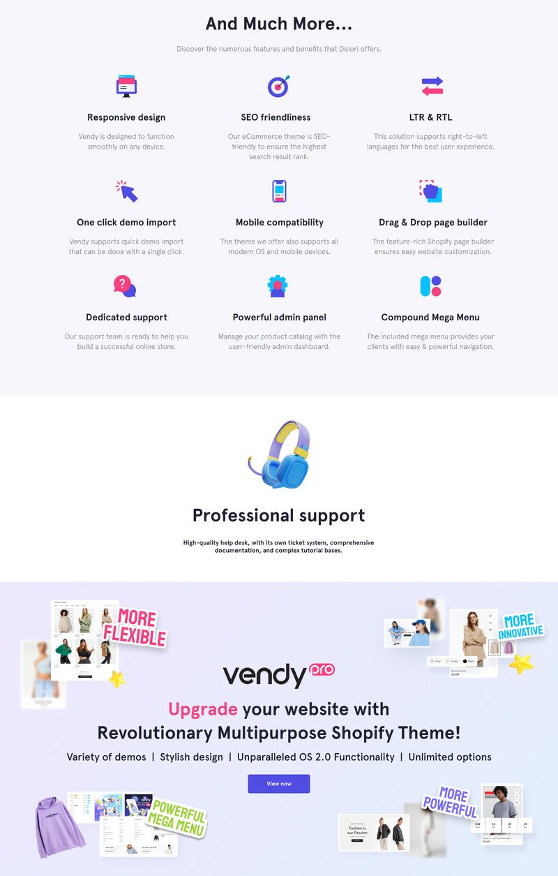 Vendy Lite - 创新的多用途 Shopify 主题 OS 2.0