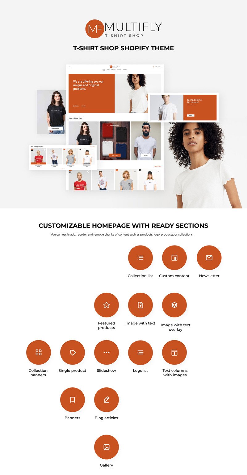 Multifly T恤商店，印刷Shopify主题 #181696